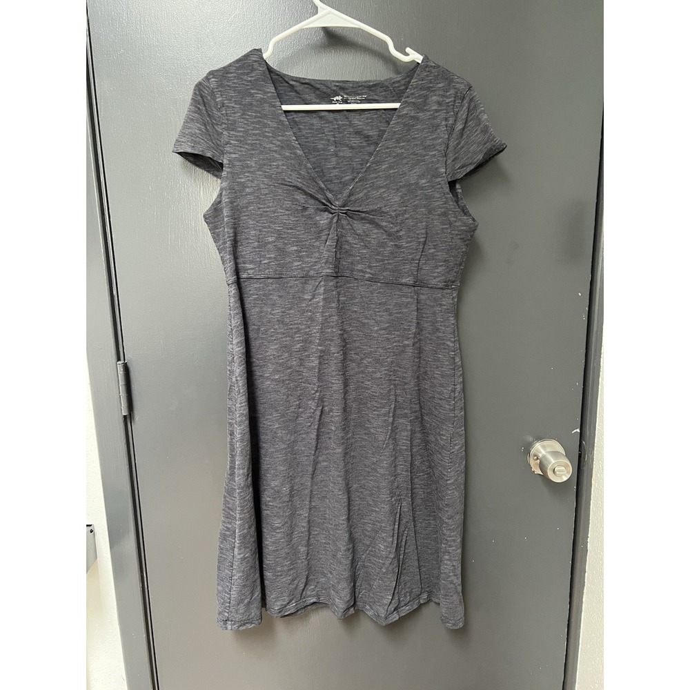 Horny  Toad Co Sz L Rosemarie Organic Cotton Heather Black Dress Outdoor
